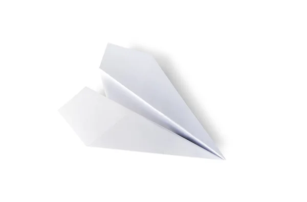 Origami Plano Papel Aislado Sobre Fondo Blanco Blanco —  Fotos de Stock