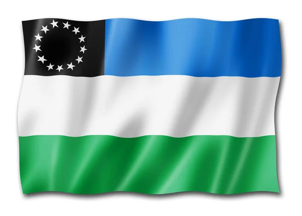 Flagge Der Provinz Rio Negro Argentinien Schwenkt Banner Illustration — Stockfoto