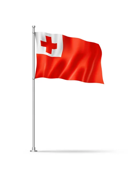 Σημαία Τόνγκα Τρισδιάστατη Απεικόνιση Απομονωμένη Λευκό — Φωτογραφία Αρχείου