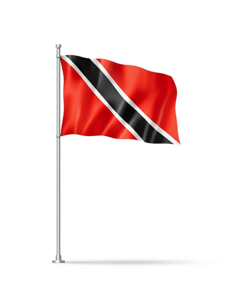 Flaga Trynidadu Tobago Ilustracja Odizolowana Białym — Zdjęcie stockowe