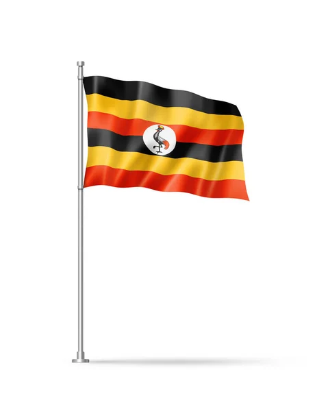 Флаг Уганды Иллюстрация Изолированный Белом — стоковое фото