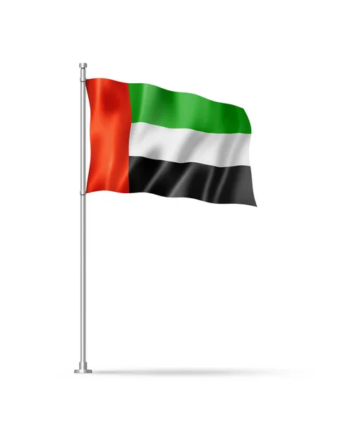 Флаг Объединённых Арабских Эмиратов Иллюстрация Изолированный Белом — стоковое фото