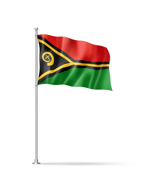Σημαία Vanuatu Τρισδιάστατη Απεικόνιση Απομονωμένη Λευκό — Φωτογραφία Αρχείου
