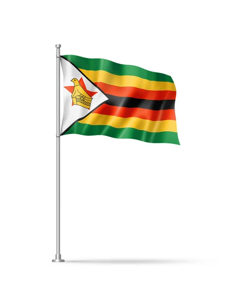 Zimbabwe Flag Illustration Isolated White — Stock Photo, Image