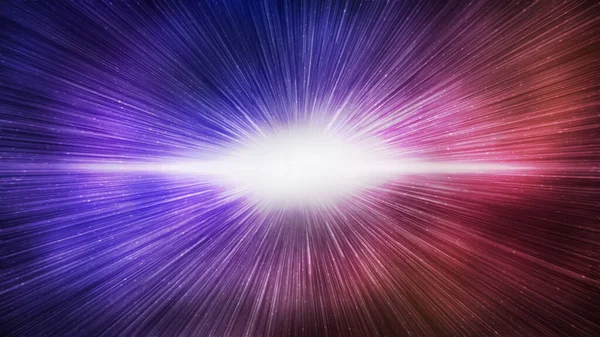 Efekt Wielkiego Wybuchu Jaskrawo Czerwonym Niebieskim Niebie Galaktyki Poziome Tło — Zdjęcie stockowe