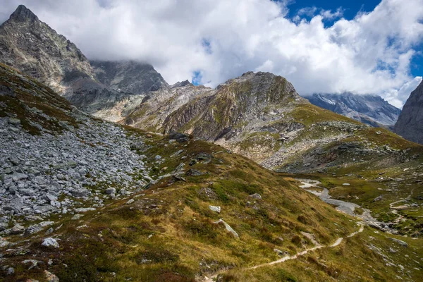 Bergslandskap Pralognan Vanoise Franska Alperna — Stockfoto