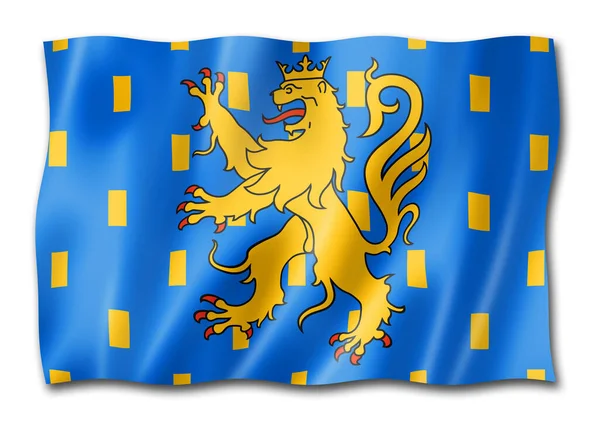 Franche Comte Region Flagga Frankrike Viftar Banner Samling Illustration — Stockfoto