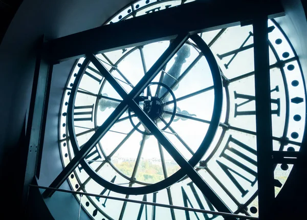Antico Orologio Trasparente Nel Museo Orsay Parigi Francia — Foto Stock