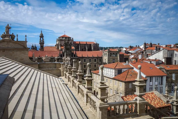 Santiago Compostela Blick Von Der Kathedrale Galicien Spanien — Stockfoto