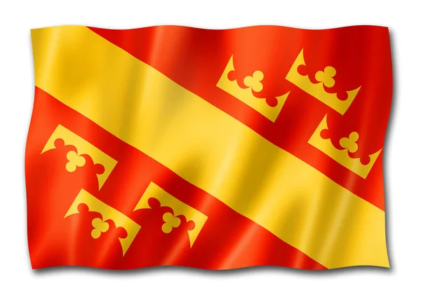 Haute Alsace County Flagga Frankrike Viftar Banner Samling Illustration — Stockfoto