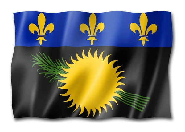 フランスの海外領土であるグアドループの旗 3Dイラスト — ストック写真