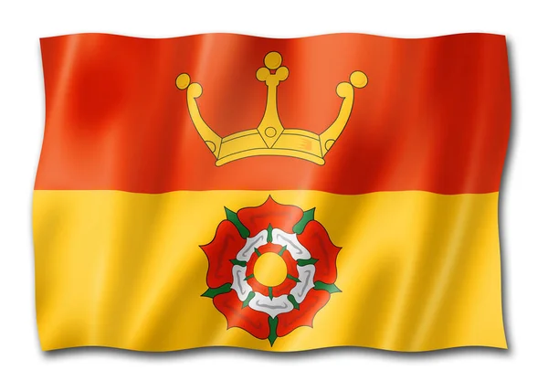 Bandeira Condado Hampshire Reino Unido Acenando Coleção Banners Ilustração — Fotografia de Stock