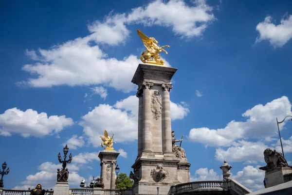 Пон Александр Iii Париж Франція Блакитне Небо — стокове фото