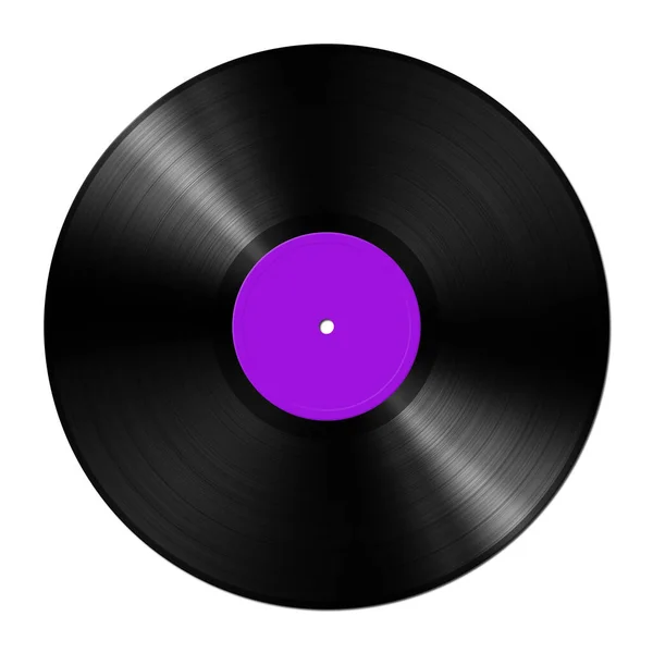 Purple Vinyl Record Isolated White Background Illustration — Stock Photo, Image