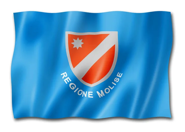 Molise region flag, Italy waving banner collection. 3D illustration