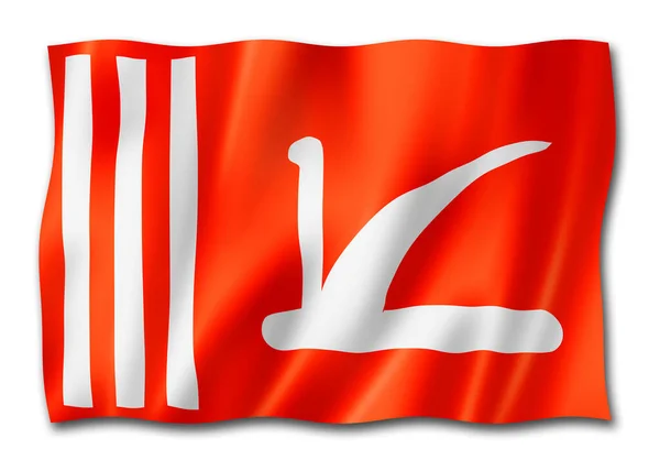 Jammu Kasmír Etnikai Zászló Ázsia Illusztráció — Stock Fotó