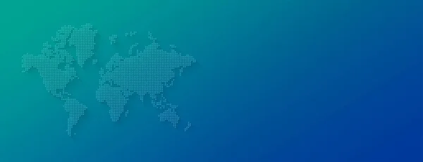 Ілюстрація Карти Світу Зробленої Зірок Ізольованих Синьому Фоні Горизонтальний Банер — стокове фото