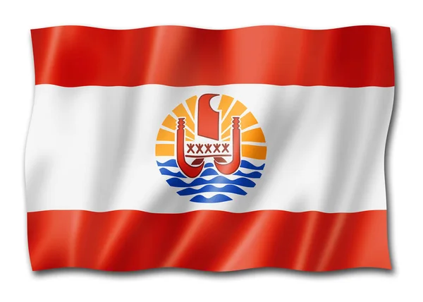 Bandiera Della Polinesia Francese Territori Oltremare Della Francia Illustrazione — Foto Stock