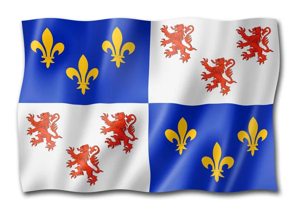 ピカルディ地方の旗 フランスのバナーコレクションを振って 3Dイラスト — ストック写真