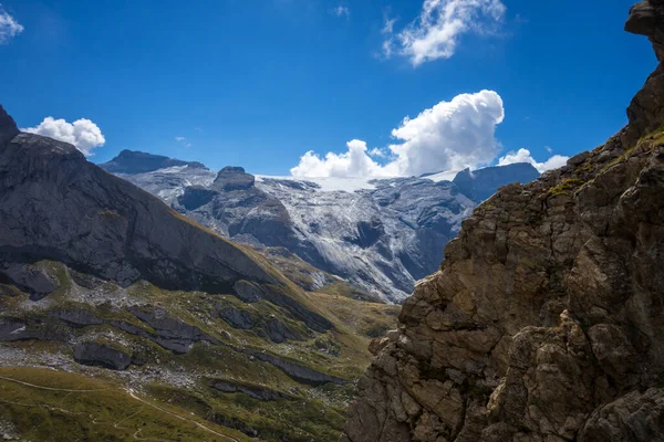 Αλπικοί Παγετώνες Και Ορεινό Τοπίο Στο Pralognan Vanoise Γαλλικές Άλπεις — Φωτογραφία Αρχείου