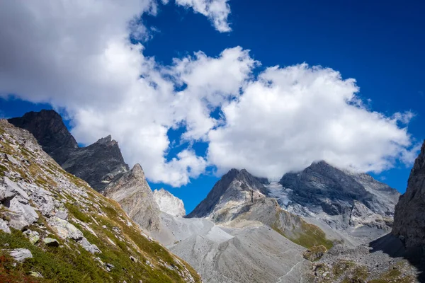 Grande Casse Paisagem Glaciar Alpina Pralognan Vanoise Alpes Franceses — Fotografia de Stock