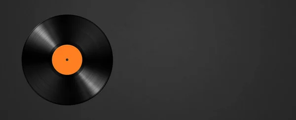 Siyah Arkaplanda Turuncu Plak Izole Edilmiş Yatay Pankart Illüstrasyon — Stok fotoğraf