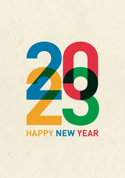 2023 Счастливый Новый Год Винтажная Открытка Мира Разных Языках Разных — стоковое фото