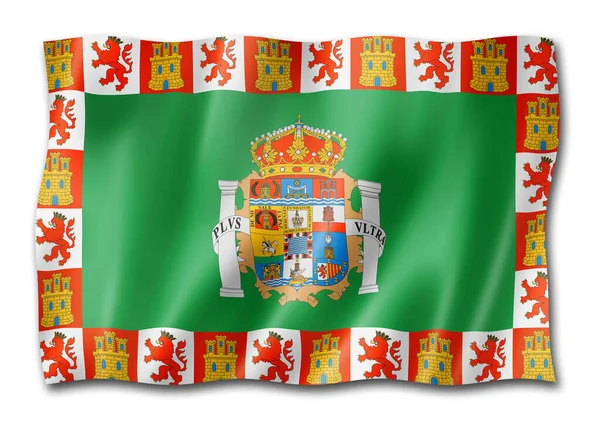Vlajka Provincie Cádiz Španělsko Mává Sbírkou Praporců Ilustrace — Stock fotografie