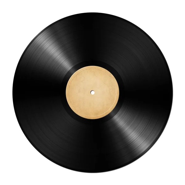 Alte Vinylschallplatte Isoliert Auf Weißem Hintergrund Illustration — Stockfoto