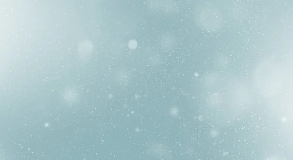 青い背景に雪のフレーク粒子 クリスマス ブランクグリーティングカード — ストック写真