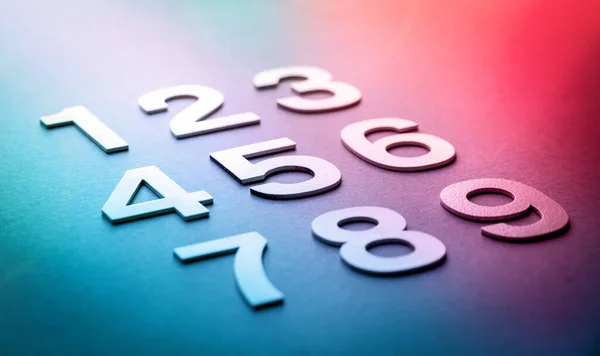1から9までの固体数字で作られた数学の背景 クローズアップビュー — ストック写真
