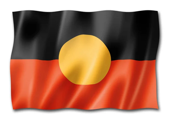 Australische Aboriginal Etnische Vlag Illustratie — Stockfoto