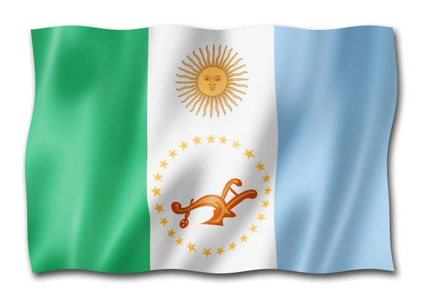 Chaco Province Flag Argentina Waving Banner Collection Illustration — Stock Photo, Image