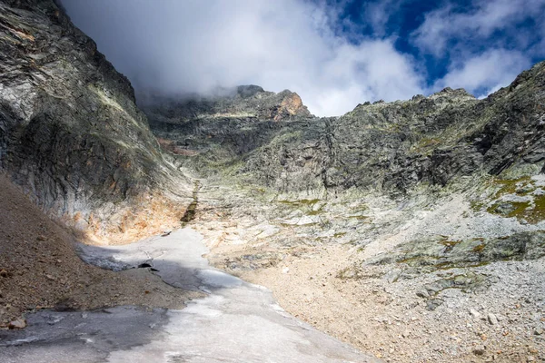 Alpesi Gleccserek Hegyvidéki Táj Pralognan Vanoise Ban Francia Alpok — Stock Fotó