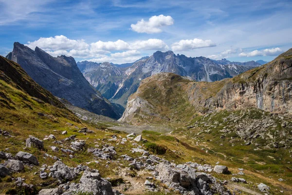 Krajobraz Górski Pralognan Vanoise Alpy Francuskie — Zdjęcie stockowe