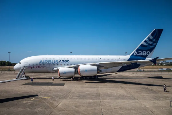 Bourget França Agosto 2022 Airbus A380 Museu Aéreo Espacial — Fotografia de Stock