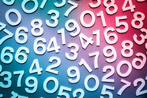 Matematikai Háttér Készült Szilárd Számok Egy Táblán — Stock Fotó