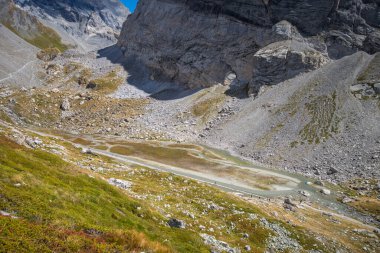 Pralognan la Vanoise 'deki dağ manzarası. Fransız Alpleri