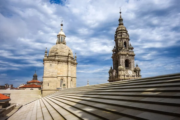 Cattedrale Santiago Compostela Galizia Spagna Vista Dal Tetto — Foto Stock