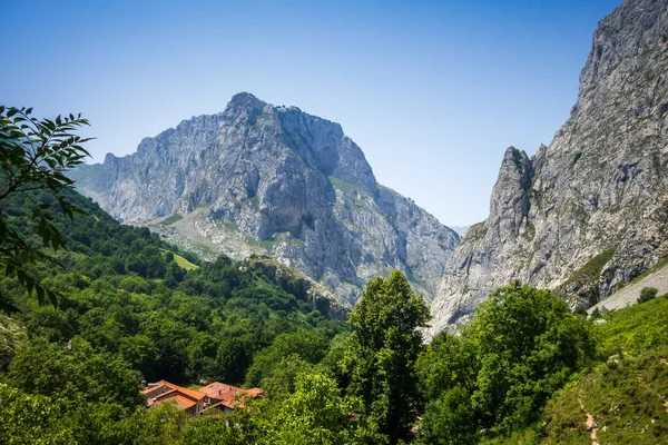 stock image Bulnes village in Picos de Europa, Asturias, Spain