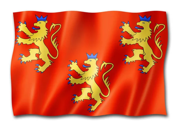 Dordogne County Flag France Waving Banner Collection Illustration — Stock Photo, Image