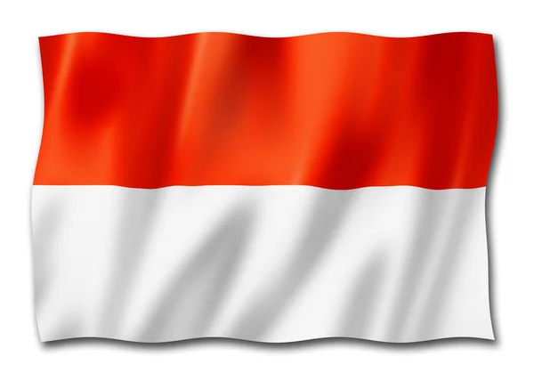 Bandiera Stato Dell Assia Germania Che Sventola Collezione Banner Illustrazione — Foto Stock