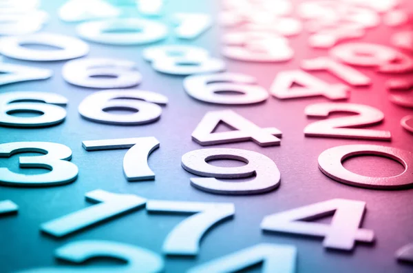 Mathematics Background Made Solid Numbers Closeup View — Stock Photo, Image