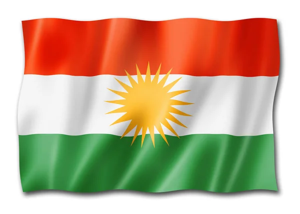 Ethnische Flagge Der Kurden Asien Illustration — Stockfoto