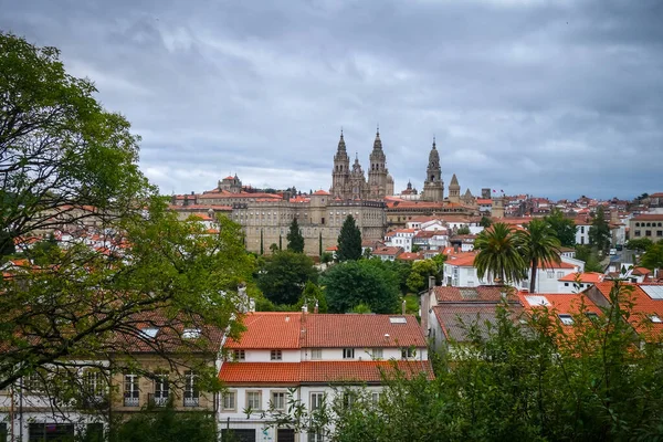 Alameda Parque Vista Para Cidade Santiago Compostela Galiza Espanha — Fotografia de Stock