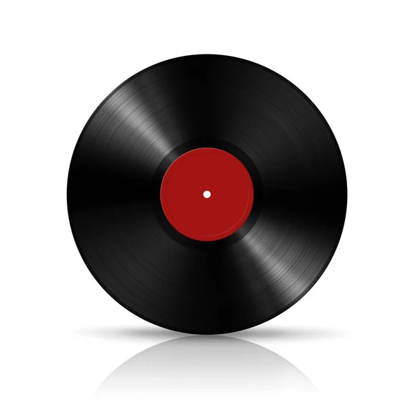 Red Vinyl Record Isolated White Background Illustration — Stock Photo, Image