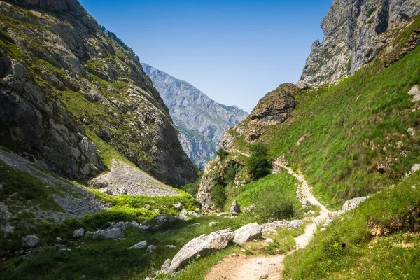 Berglandschaft Rund Bulnes Dorf Picos Europa Asturien Spanien — Stockfoto
