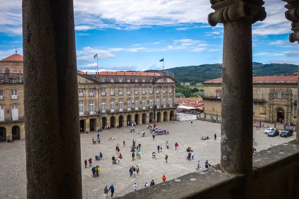 Santiago Compostela Spanya Temmuz 2022 Katedral Den Obradoiro Kare Manzarası — Stok fotoğraf