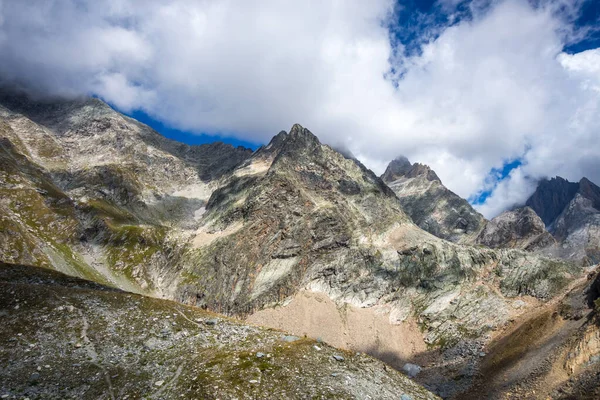 Lodowce Alpejskie Krajobraz Górski Pralognan Vanoise Alpy Francuskie — Zdjęcie stockowe