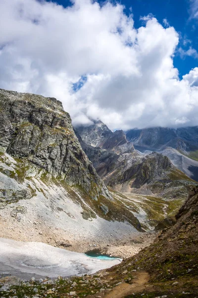 Ghiacciai Alpini Paesaggio Montano Pralognan Vanoise Alpi Francesi — Foto Stock